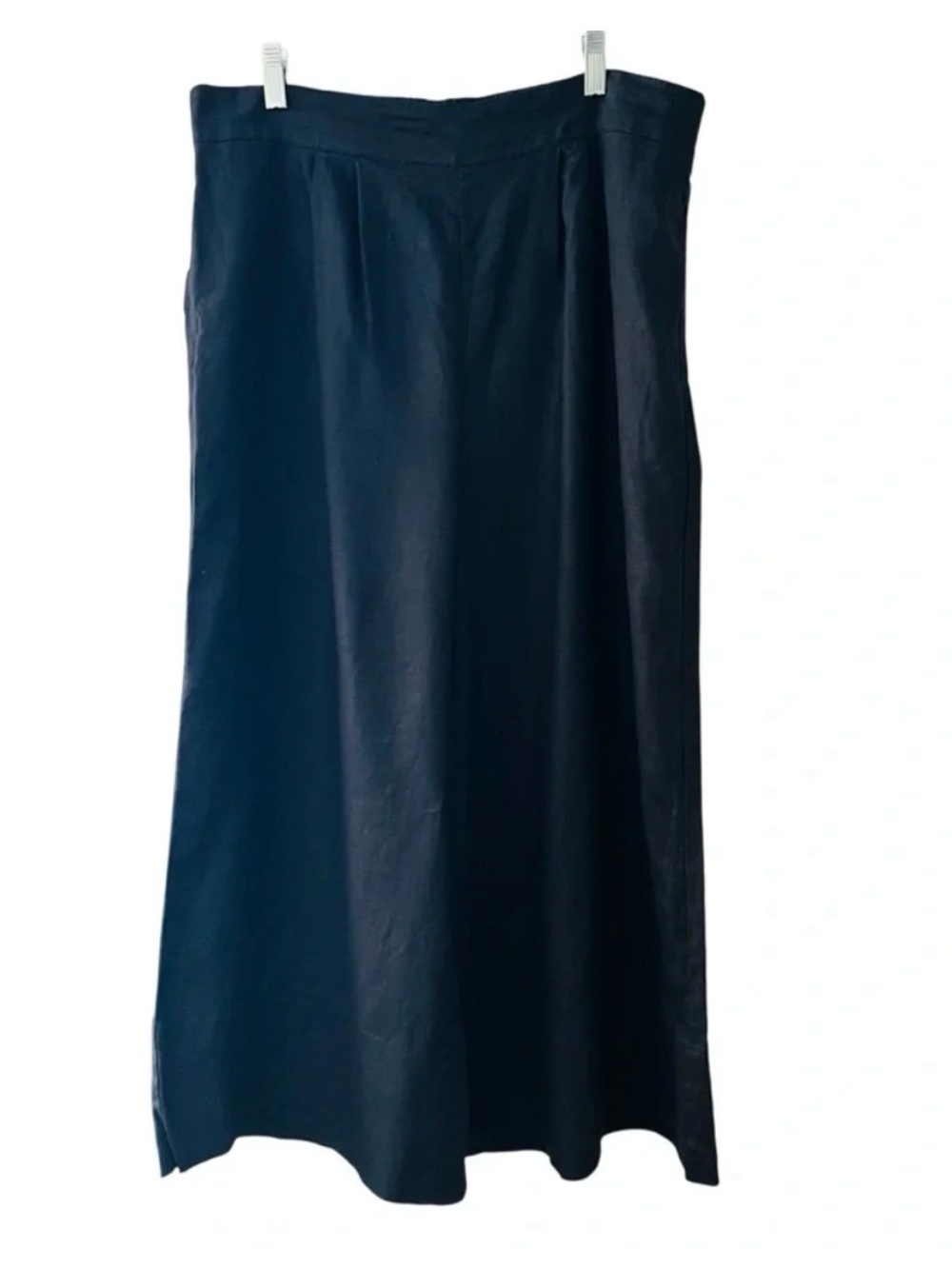 The Reset Linen Wide Leg Pull On Pants Black Size XL